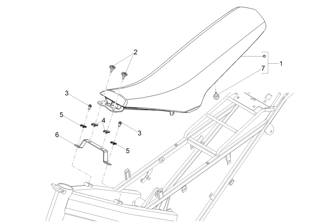 Derbi Senda SM 50 2T X-Treme Low Seat E4 2019 – Zadel