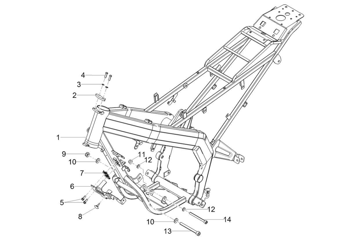 Derbi Senda SM 50 2T X-Treme E4 2018-2020 - Frame