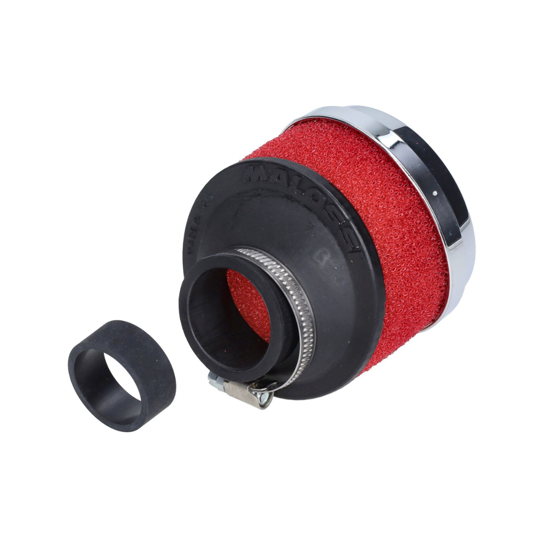 Malossi MHR Powerfilter Schuin 32-38mm Chroom/Rood