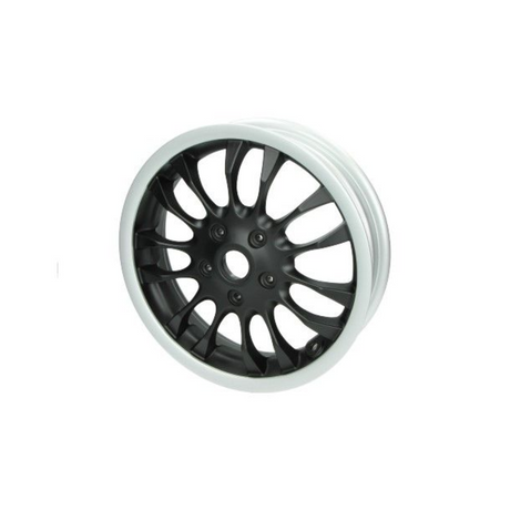 Voorvelg Vespa Sprint Origineel Mat Zwart Met Zilvere Rand Velgen