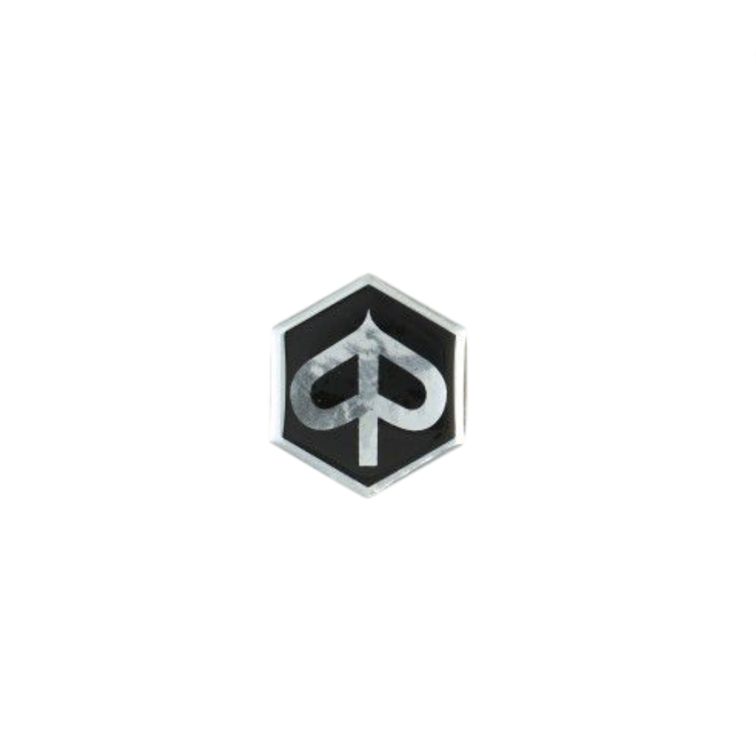 Logo autocollant 3D Black / Chrome Piaggio Zip