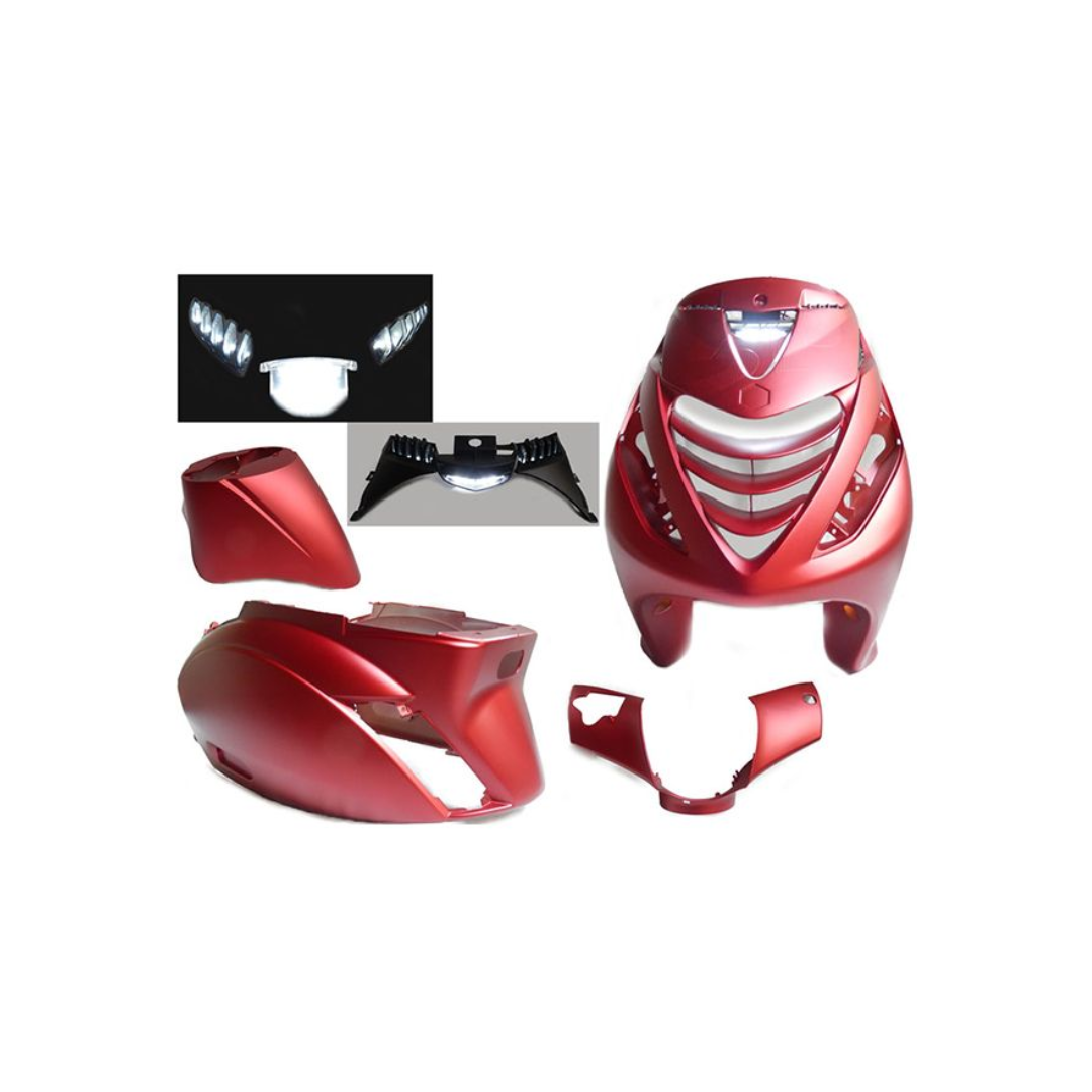 Kit de carrosserie Piaggio Zip Rouge Mat