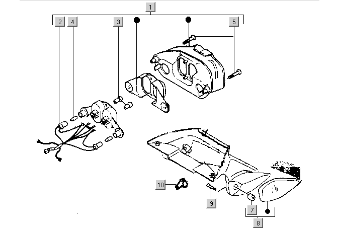 Gilera DNA 50 2T E1 2000-2001 – Achterlicht