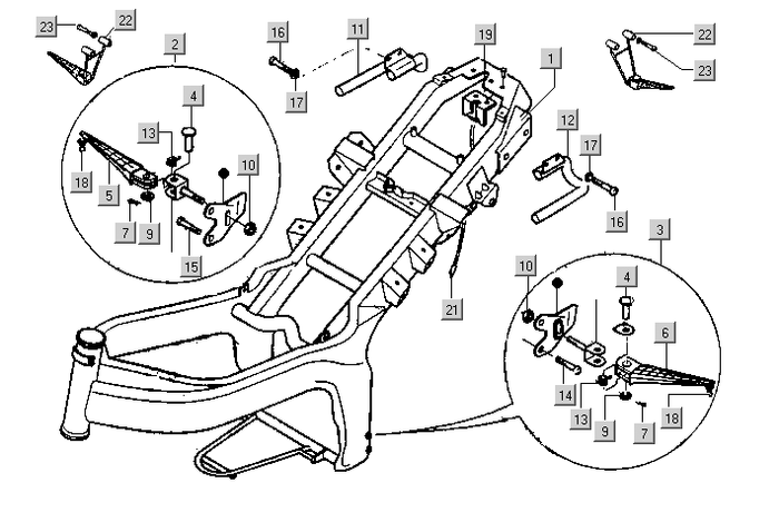 Gilera DNA 50 2T E1 2000-2001 – Chassis