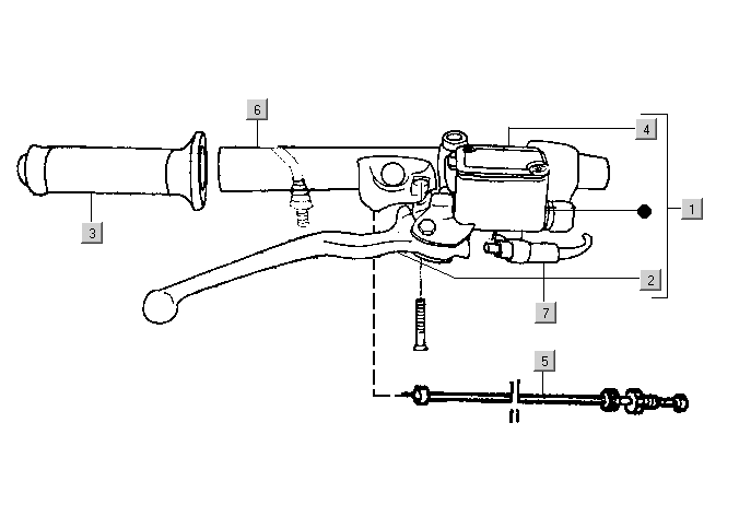Gilera DNA 50 2T E1 2000-2001 – Gashendel Remhevelrechts