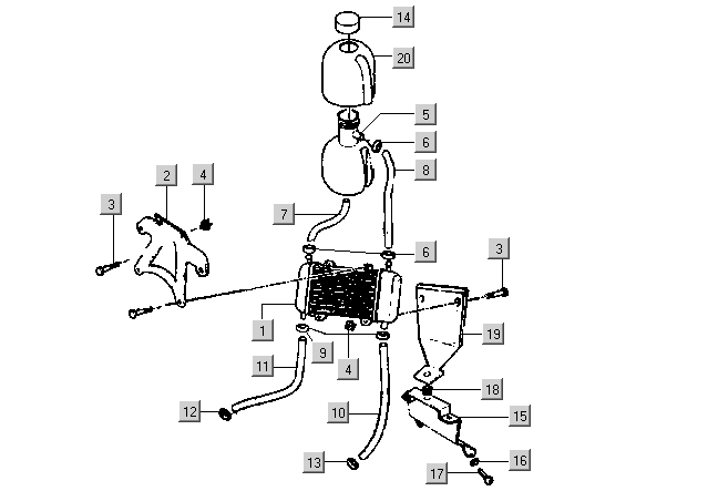 Gilera DNA 50 2T E1 2000-2001 – Radiateur