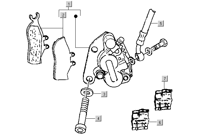 Gilera DNA 50 2T E1 2000-2001 – Remleiding Remklauw Voor