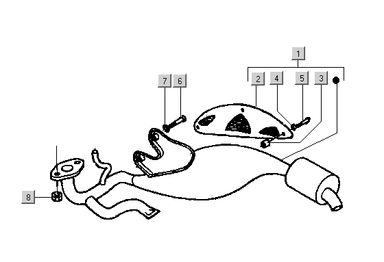 Gilera DNA 50 2T E1 2000-2001 – Uitlaat