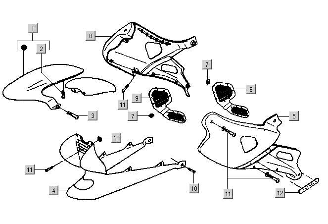 Gilera DNA 50 2T E1 2000-2001 – Voorspatbord