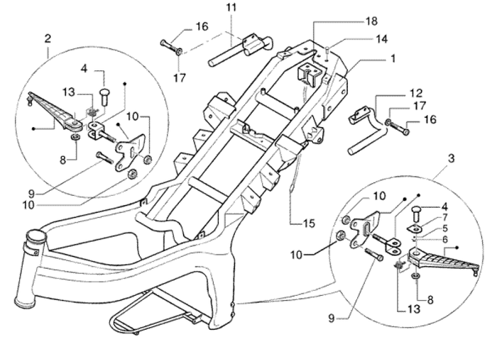 Gilera DNA 50 2T E2 2005 – Chassis