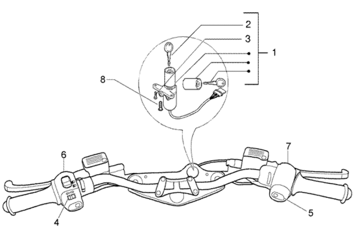 Gilera DNA 50 2T E2 2005 – Contactslot Schakeleenheid
