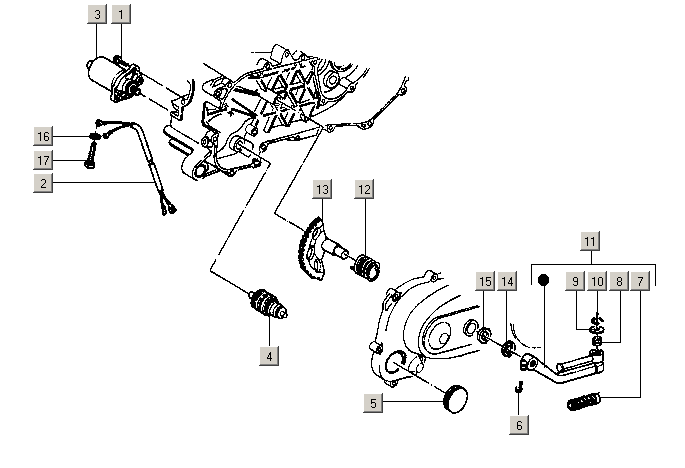 Gilera ICE 50 2T E2 2002-2005 – Startmotor