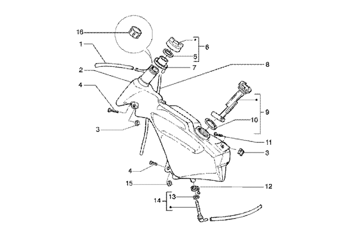 Gilera Runner 180 2T FXR E1 1998-2002 – Benzinetank
