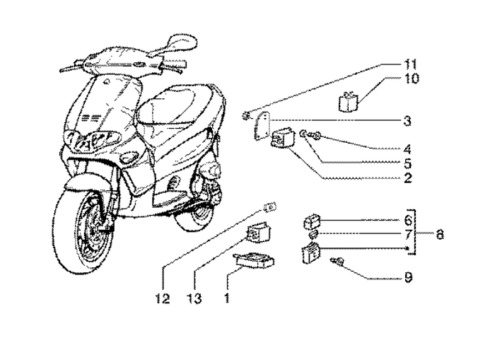 Gilera Runner 180 2T FXR E1 1998-2002 – Elektrische Delen2
