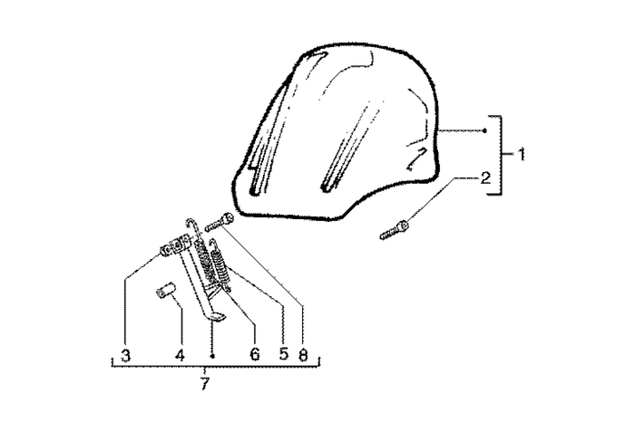 Gilera Runner 180 2T FXR E1 1998-2002 – Windschermzijstandaard