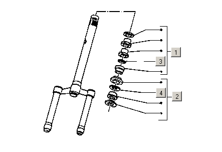 Gilera Stalker 50 2T E1 1998-2005 – Balhoofdlagerset