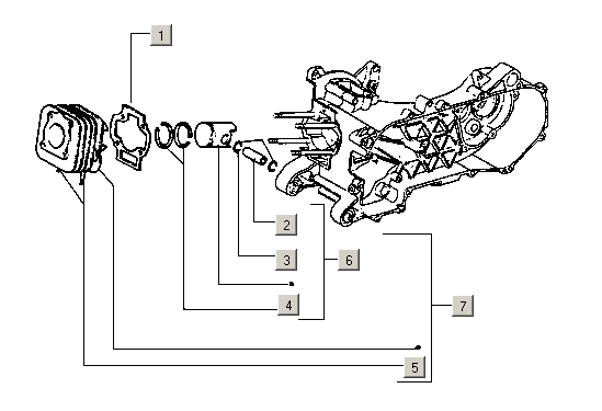 Gilera Stalker 50 2T E1 1998-2005 – Cilinder