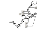 Gilera Stalker 50 2T E1 1998-2005 – Hoofdremcilinder Spiegel Links