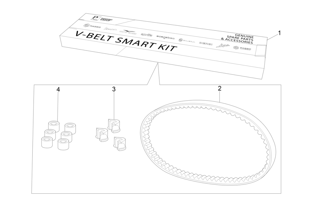 Gilera Stalker 50 2T E1 1998-2005 – Kit Trasmissione