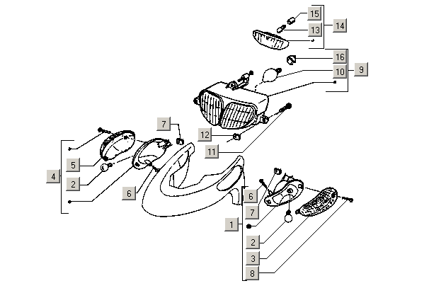 Gilera Stalker 50 2T E1 1998-2005 – Koplamp