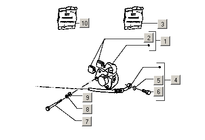 Gilera Stalker 50 2T E1 1998-2005 – Remleiding Remklauw Voor