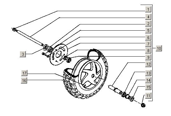 Gilera Stalker 50 2T E1 1998-2005 – Voorwiel Velg Remschijf