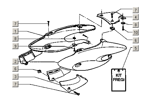 Gilera Stalker 50 2T E1 1998-2005 – Zijscherm
