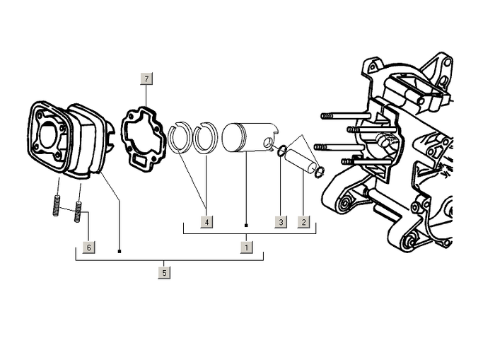 Gilera Stalker 50 2T E2 2005-2006 – Cilinder