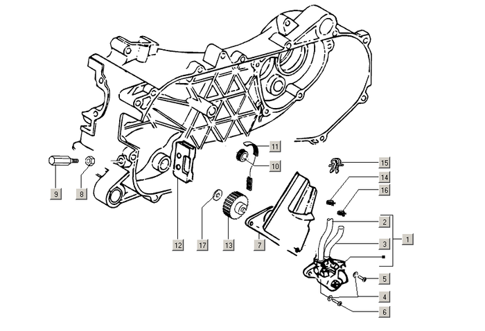 Gilera Stalker 50 2T E2 2005-2006 – Oliepomp