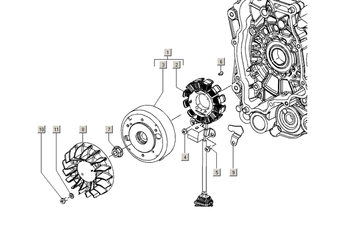 Gilera Stalker 50 2T E2 2005-2006 – Vliegwiel