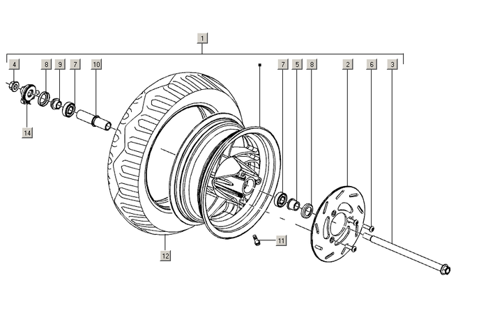 Gilera Stalker 50 2T E2 2005-2006 – Voorwiel