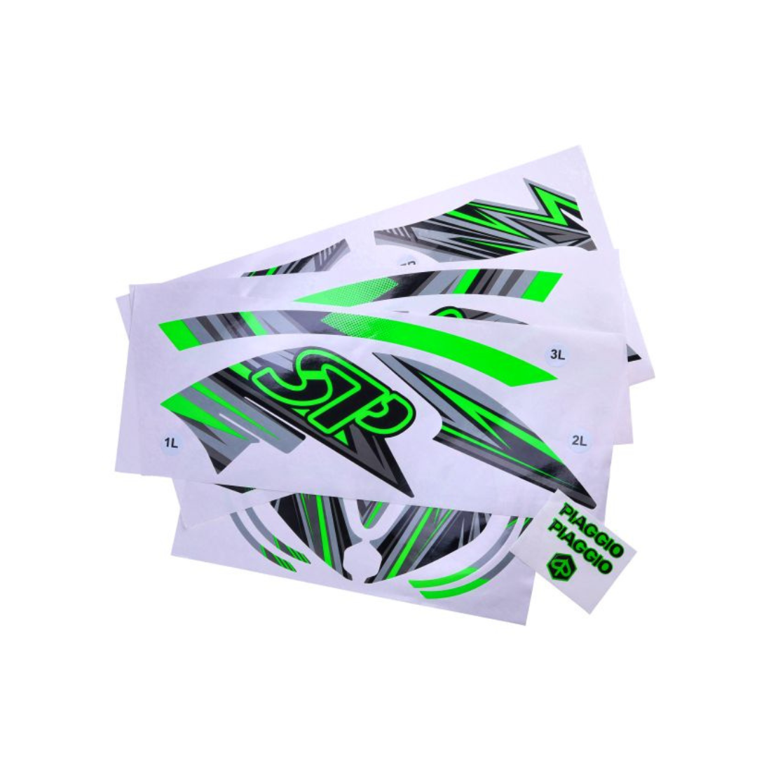 Stickerset Fluo Groen GP1 Piaggio Zip