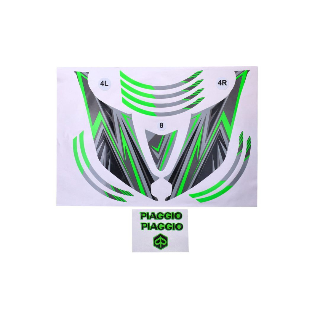 Set d'autocollants Vert Fluo GP1 Piaggio Zip