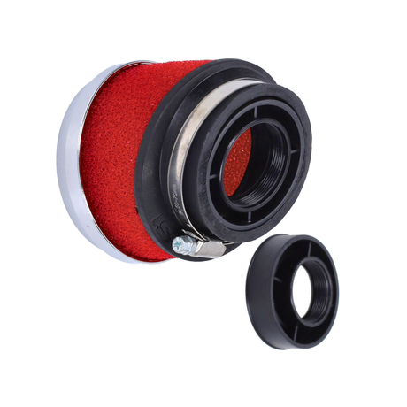 Leistungsfilter E13 Malossi MHR Slanted Rot/Chrom