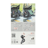 Adapter Lampa Telefoon Opti-Combo Stuur 2.0 Titan Series 22/35MM Bromfiets/Fatbike