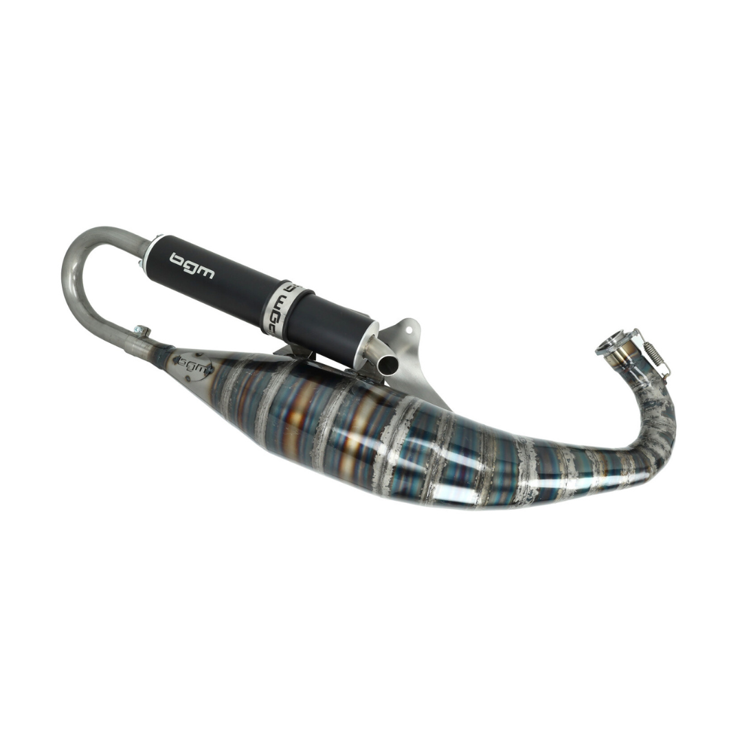 BGM Uitlaat 55 Slag Zwart + Nademper Giannelli Carbon Piaggio / Gilera 125-180cc 2 Takt
