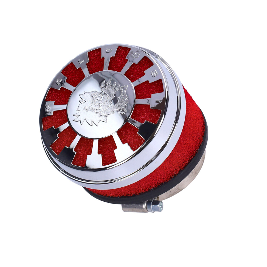 Power filter E13 Malossi MHR Slanted Red/Chrome