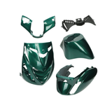 SP Kappenset + Runner Spiegels Jaguar Groen Piaggio Zip Bundel