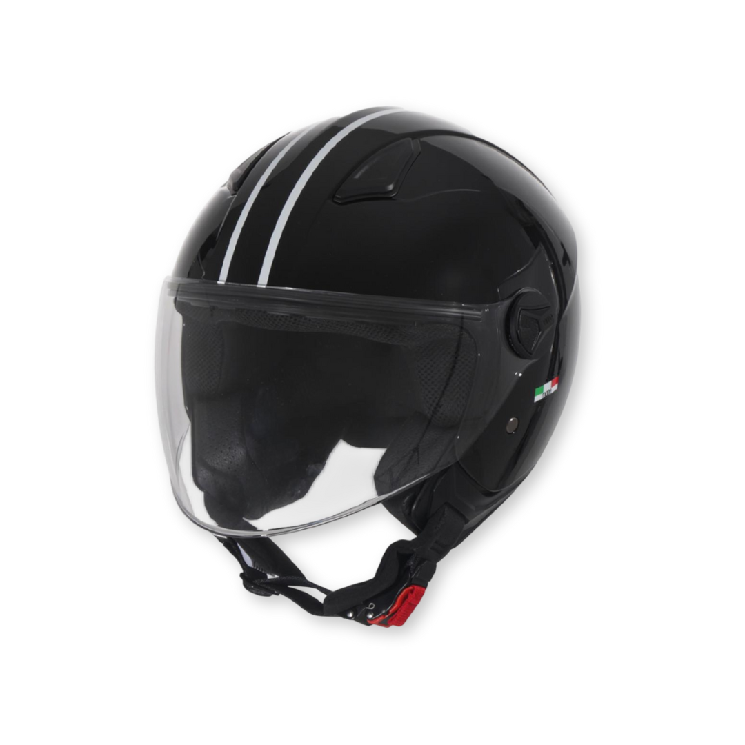 Helmet per bambini Vito Jet Moda Bambino Shine Black