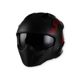 Helm Vito Bruzano Mat Zwart / Rood