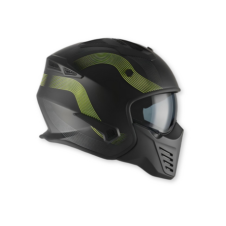 Helm Vito Bruzano Mat Zwart / Fluor