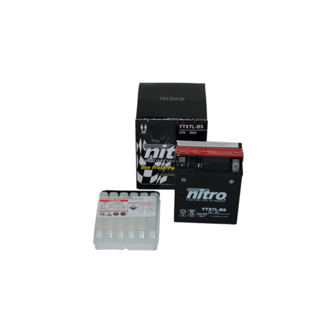 Batterie NTX7L-BS Nitro Piaggio 6AH 12V Zip &amp; Vespa