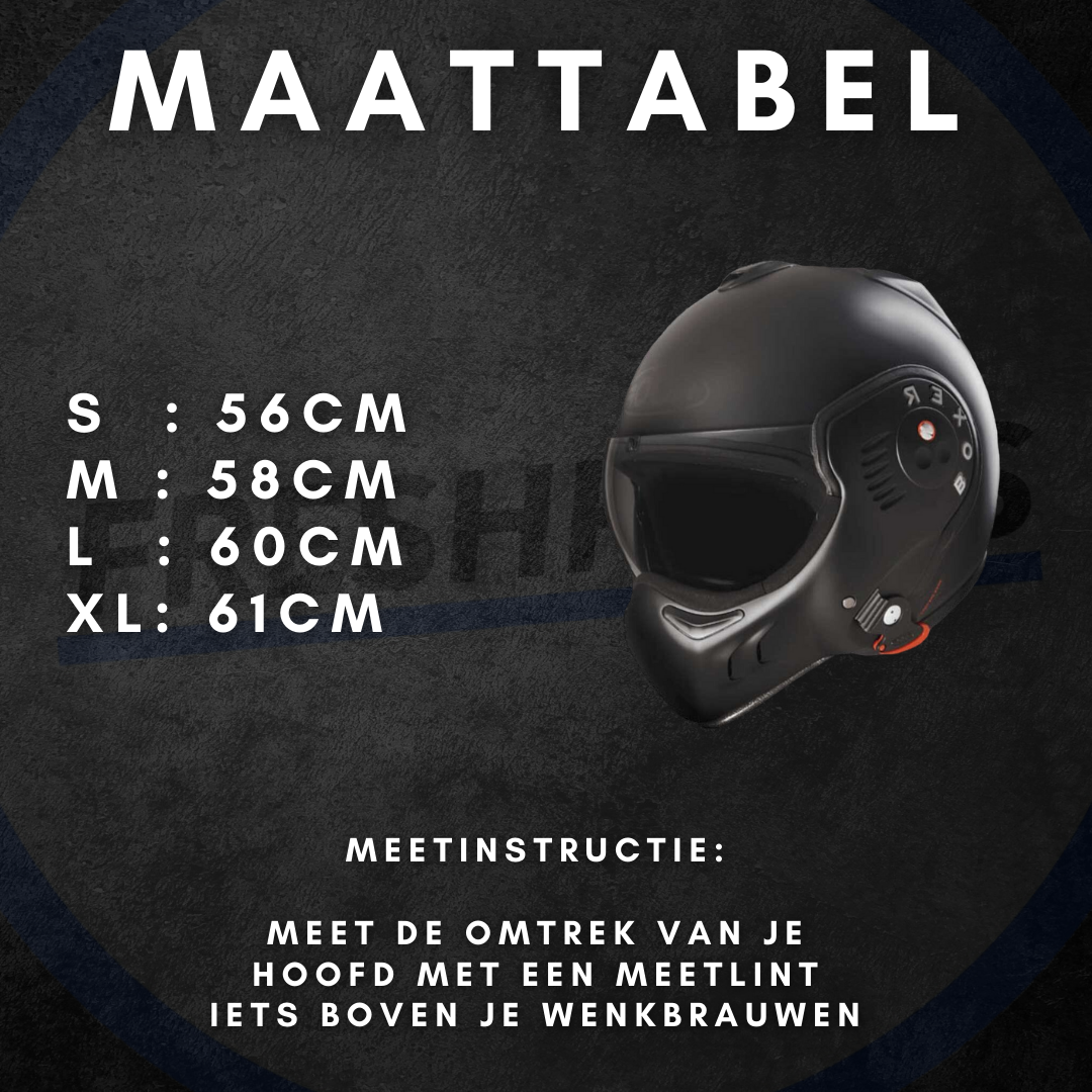 Boxer V8 Helm Mat Zwart S T/M XXL