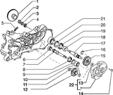 Piaggio Typhoon 50 – Achterwiel As
