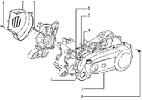 Piaggio Typhoon 50 – Koppelingsdeksel Lüftergehäuse Deckel