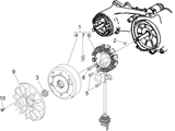 Piaggio Zip 50 4T NOABS E2 2006-2013 – Ontsteking Vliegwiel