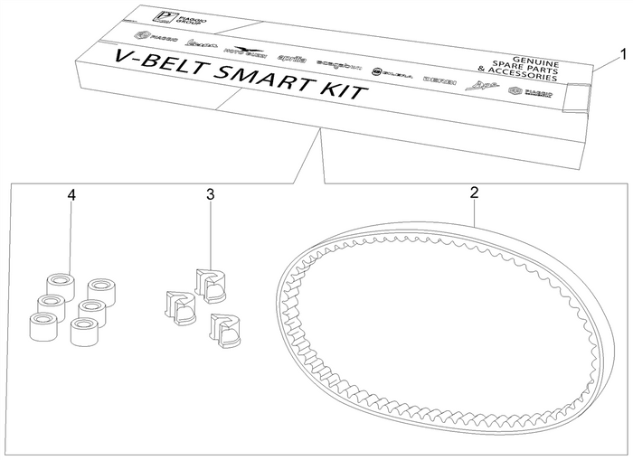 Piaggio Zip 50 4T NOABS E4 2018 - 2020 – Aandrijvingskit