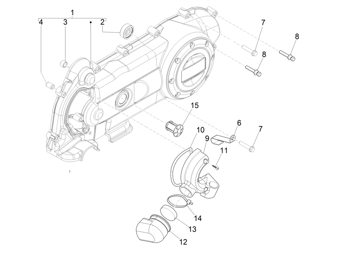 Piaggio Zip 50 4T NOABS E4 2018 - 2020 – Transmissideksel