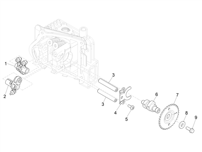 Piaggio Zip 50cc 4 Takt Euro 5 (2021-2023) – Nokkenas / Tandwiel