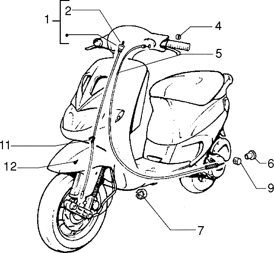 Piaggio Zip SP98 – Bowdenkabels2